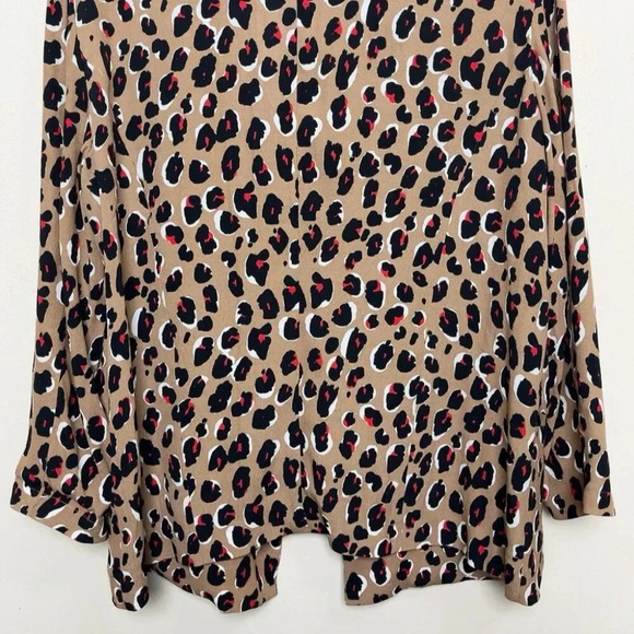 Chaus New York Womens Medium Leopard Open Blazer Jacket - Picture 11 of 12